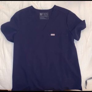 Figs Navy Blue scrub top